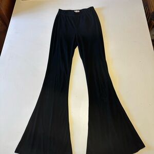 SO Black Faux Suede Stretch Flare Pants